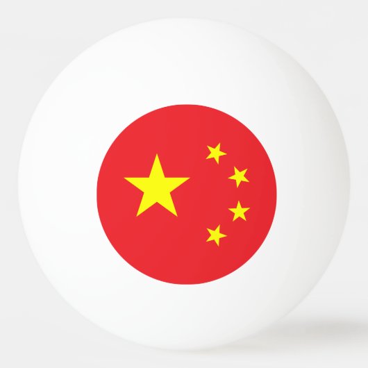 Chinesische Flagge Tischtennisball (Vorderseite)