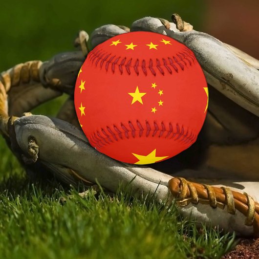 Chinesische Flagge und China/Baseballball Baseball