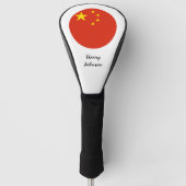 Chinesische Flagge und Mit Monogramm Golf Clubs Headcover (Vorderseite)