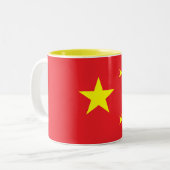 Chinesische Flagge Zweifarbige Tasse (Vorderseite Links)