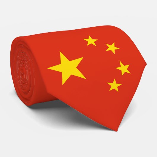Chinesische Flaggen-Krawatte Krawatte (Gerollt)