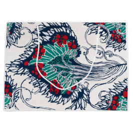 CHINESISCHE FLORALDRUCKGIFT-BAG GROßE GESCHENKTÜTE