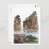 Chinesische Flusslandschaft Postkarte (Vorne/Hinten)