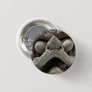 Chinesische Foo-Hund-Drache-Granit-Fels-Skulptur P Button
