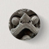 Chinesische Foo-Hund-Drache-Granit-Fels-Skulptur P Button (Vorderseite)