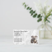 Chinesische Food Koala Bären Thema Business Cards Visitenkarte (Stehend Vorderseite)