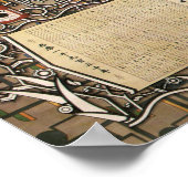 Chinesische Frau Alte Vintage Kalenderwerbung Poster (Ecke)