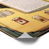 Chinesische Frau Button Up Old Shanghai Tobacco Po Poster (Ecke)