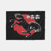 Chinesische Frauen freuen sich über das neue Jahr Fleecedecke (Vorderseite (Horizontal))