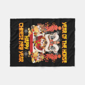 Chinesische Frauen freuen sich über das neue Jahr Fleecedecke (Vorderseite (Horizontal))