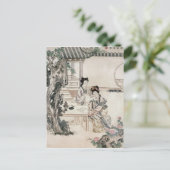 Chinesische Frauen im Garten Postkarte (Stehend Vorderseite)