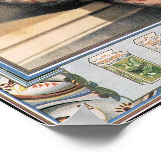 Chinesische Frauen Studie Old Shanghai Poster Toba (Ecke)