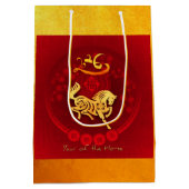 Chinesische FU Luck Laterne Horse Jahr Gruß MGB2 Mittlere Geschenktüte (Rückseite)