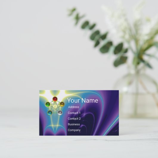 CHINESISCHE FÜNF ELEMENTE FENG SHUI SPIRITUELLE EN VISITENKARTE (Stehend Vorderseite)