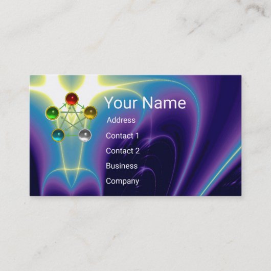 CHINESISCHE FÜNF ELEMENTE FENG SHUI SPIRITUELLE EN VISITENKARTE (Vorderseite)