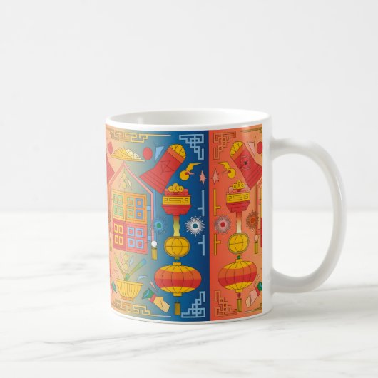 Chinesische Geschenkidee für ein neues Jahr Kaffeetasse (Rechts)