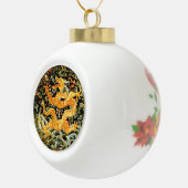 Chinesische gestickter goldener Drache des Keramik Kugel-Ornament (Rechts)