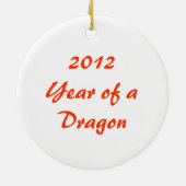 Chinesische gestickter goldener Drache des Keramik Ornament (Hinten)