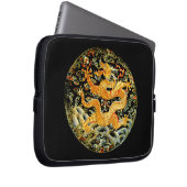 Chinesische gestickter goldener Drache des Laptopschutzhülle (Vorne Rechts)