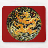 Chinesische gestickter goldener Drache des Mousepad (Vorne)