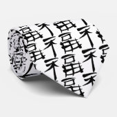 Chinesische Glück-Symbol-Krawatte (dunkel) Krawatte (Gerollt)