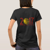 Chinesische Gold Papercut Rooster Jahr 2017 Jacket T-Shirt (Rückseite)