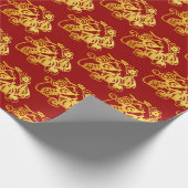 Chinesische Goldkarpfen mit Früchten 1 Neujahr W Geschenkpapier (Ecke)