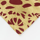 Chinesische Goldkrane über Rot Fleecedecke (Ecke)