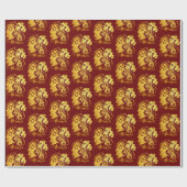 Chinesische Goldpapierschneide Rattenrat mit Traub Geschenkpapier (Flach)