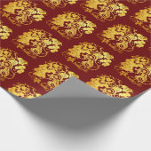 Chinesische Goldpapierschneide Rattenrat mit Traub Geschenkpapier (Ecke)