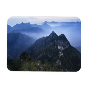 Chinesische Große Mauer im Morgennebel Magnet