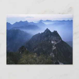 Chinesische Große Mauer im Morgennebel Postkarte