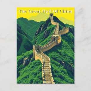 Chinesische Große Mauer Vintage-Reise Postkarte