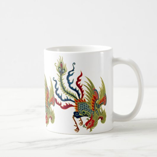 Chinesische Hahn-Kunst-Entwurfs-Tasse Kaffeetasse (Rechts)