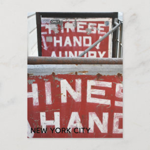 Chinesische Hand Wäsche NYC Urban Fotografie New Y Postkarte