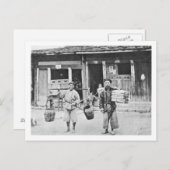 Chinesische Hawkers, c.1870 (b/w-Foto) Postkarte (Vorne/Hinten)