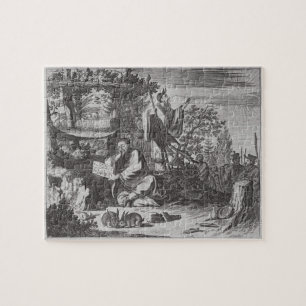 Chinesische heilige Männer, Illustration von eine Puzzle