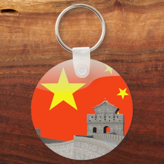 Chinesische Hochglanzflagge Schlüsselanhänger (Vorderseite)