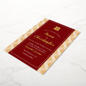 Chinesische Hochzeit auspicious zweisprachigen Per Folieneinladung (Gedreht)