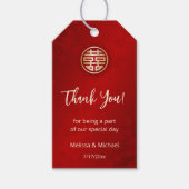 Chinesische Hochzeit Danke Geschenkanhänger (Vorderseite)