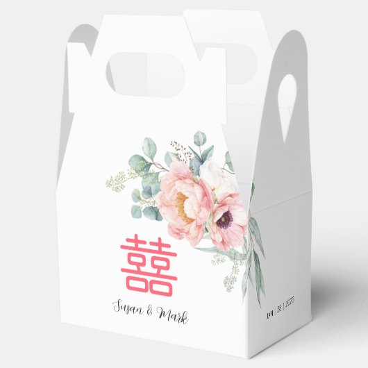 Chinesische Hochzeit Dankeschön-Box Geschenkschachtel (Geöffnet)