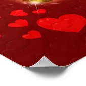 Chinesische Hochzeit-Doppelglückspenster Poster (Ecke)