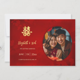 Chinesische Hochzeit - doppeltes Glück Save The Date