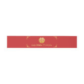 Chinesische Hochzeit goldenes Rahmen Double xi Einladungsbanderole (Flach)