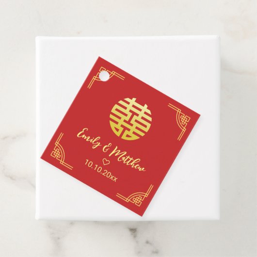 Chinesische Hochzeit goldenes Rahmen Double xi Geschenkanhänger (Beispiel)