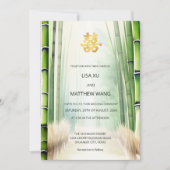 Chinesische Hochzeit im Bamboo-Wald Einladung (Vorderseite)