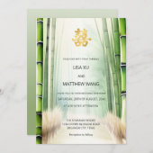 Chinesische Hochzeit im Bamboo-Wald Einladung (Vorne/Hinten)