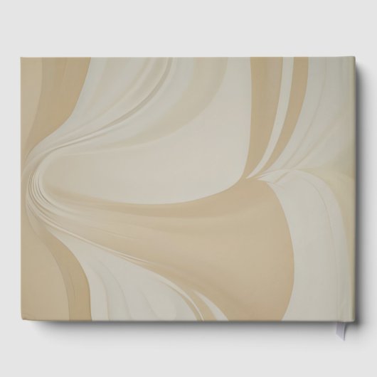 Chinesische Hochzeit in Beige Abstrakt Art Gästebuch (Rückseite)