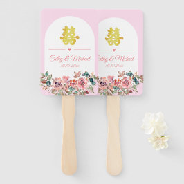 Chinesische Hochzeit in Rosa Fächer