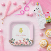 Chinesische Hochzeit in Rosa Pappteller (Party)